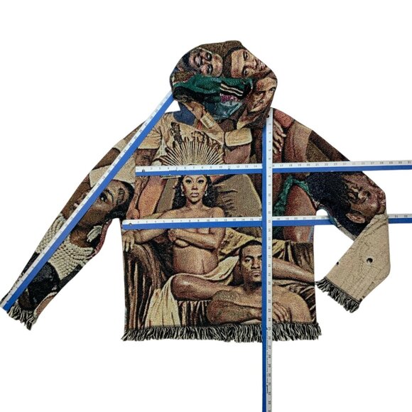Kaiface The Brand Tapestry Hoodie Sweatshirt Pullover M Streetwear Urban Fringe - Picture 5 of 14